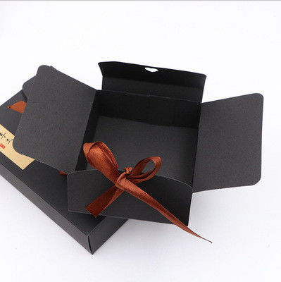 CE FDA Kraft Paper Mooncake Packaging Box With Ribbon